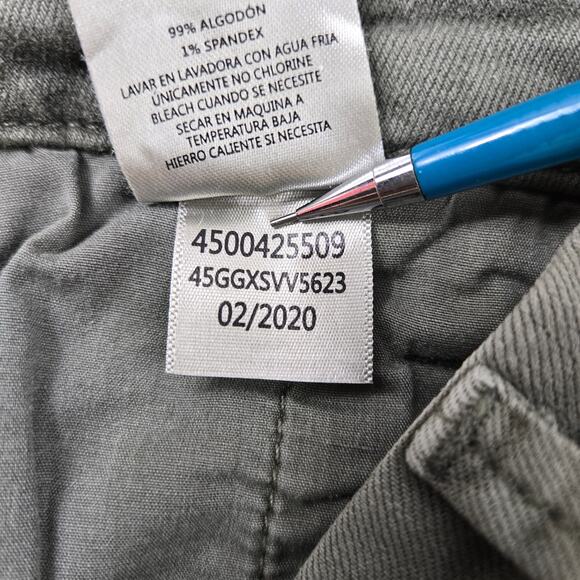 Joe's Women's Jeans Straight High Rise Light Olive Green Raw Hem size 27 - Picture 15 of 16